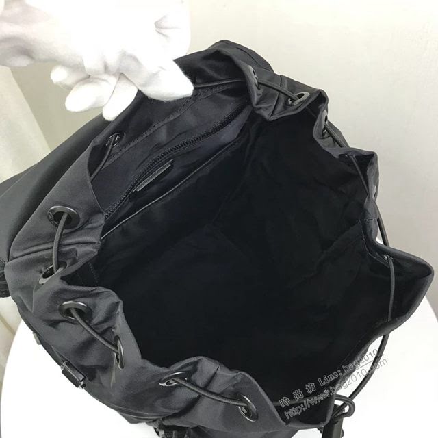 prada男包 普拉達專櫃2020爆款 2VZ135 Prada新款雙肩包 Prada男士後背包 黑+深藍+綠  pyd2038